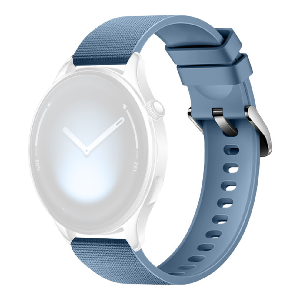 (Blue) 22Mm Textured Silicone Strap For Huawei Watch Gt 5 Pro / 5 / 4 46Mm / Watch 4 / Samsung Galaxy Watch3 45Mm / Huami Amazf Blue 6914296772951