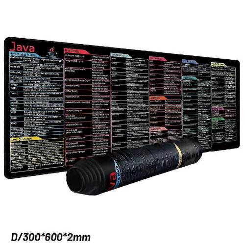 (JAVA 300x600x2mm) Python Programing Mouse Pad Large Shortcuts Cheat Sheet Keyboard Mousepad Desk
