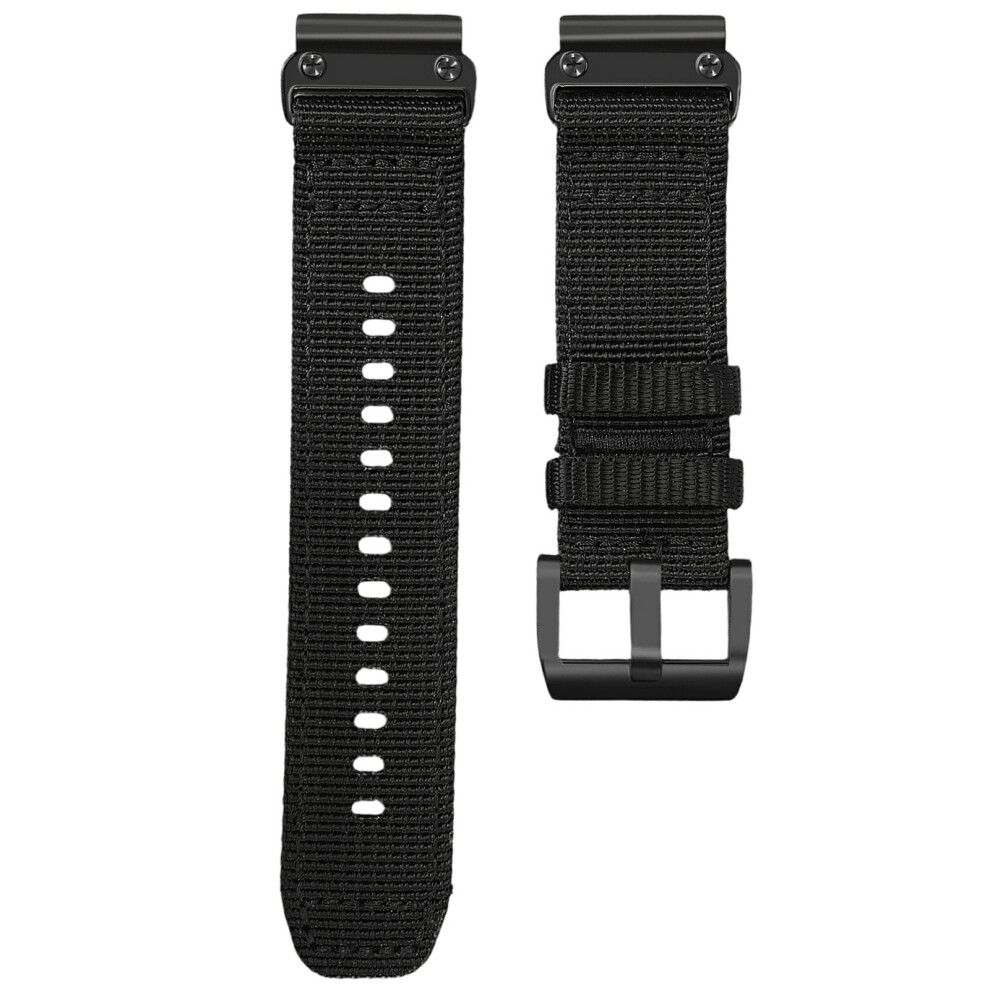 (Black) For Huami Amazfit T-Rex Ultra 2 Canvas Watch Band Military Style Wrist Strap Black 6914298609880