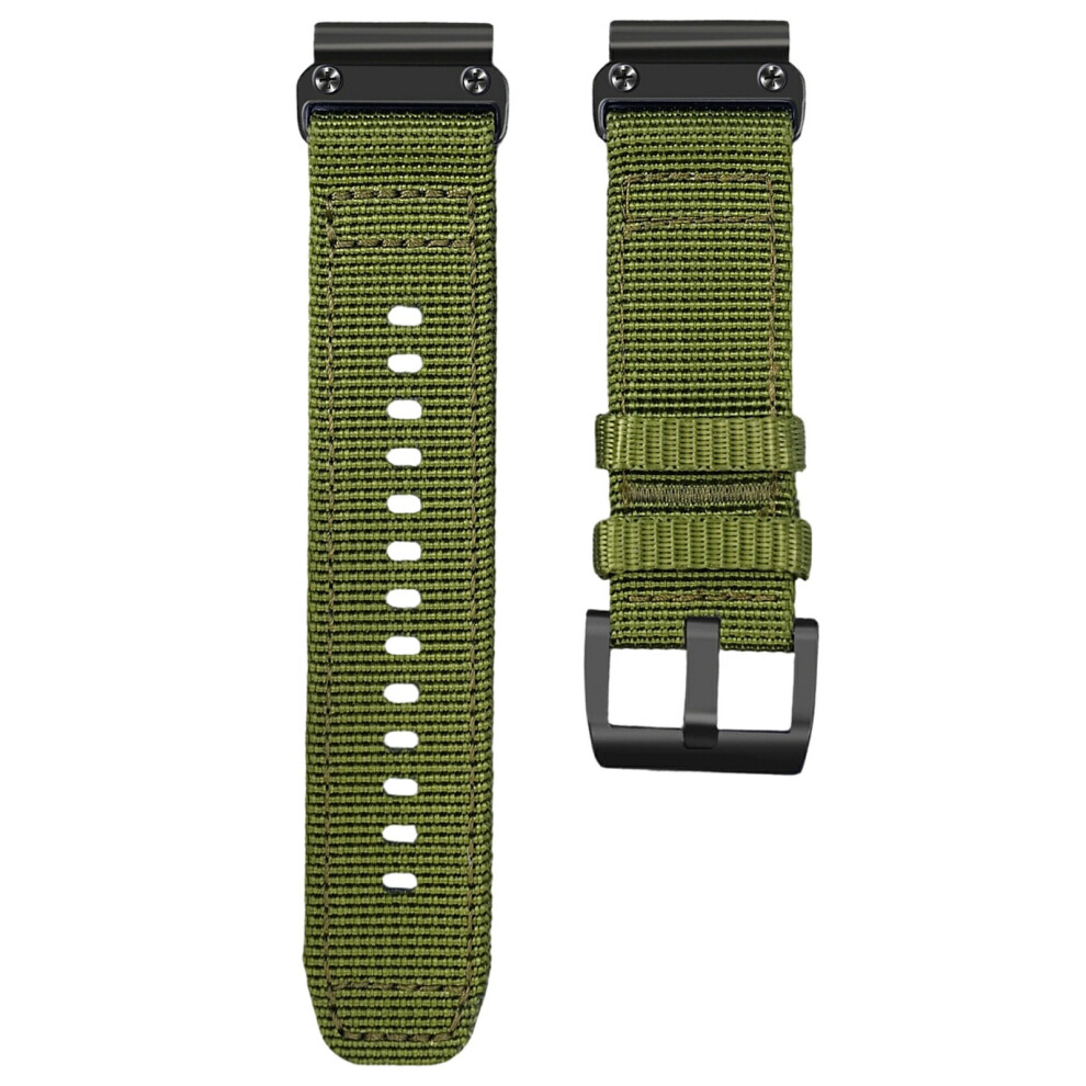(Green) For Huami Amazfit T-Rex Ultra 2 Canvas Watch Band Military Style Wrist Strap Green 6914291212643