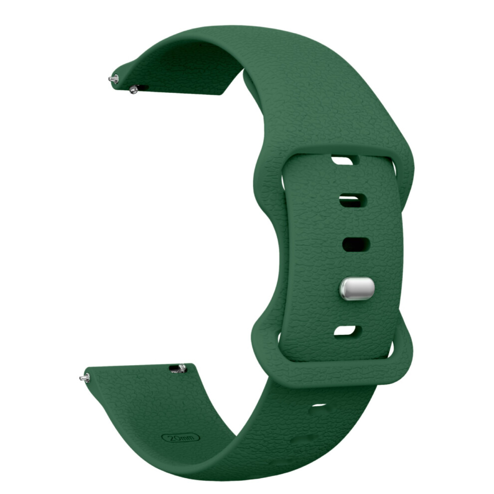 (Clover ) 22Mm Silicone Watch Band For Huawei Watch Gt 6 46Mm / Gt 5 46Mm / Gt 5 Pro 46Mm Litchi Texture Strap Green 6914294715264