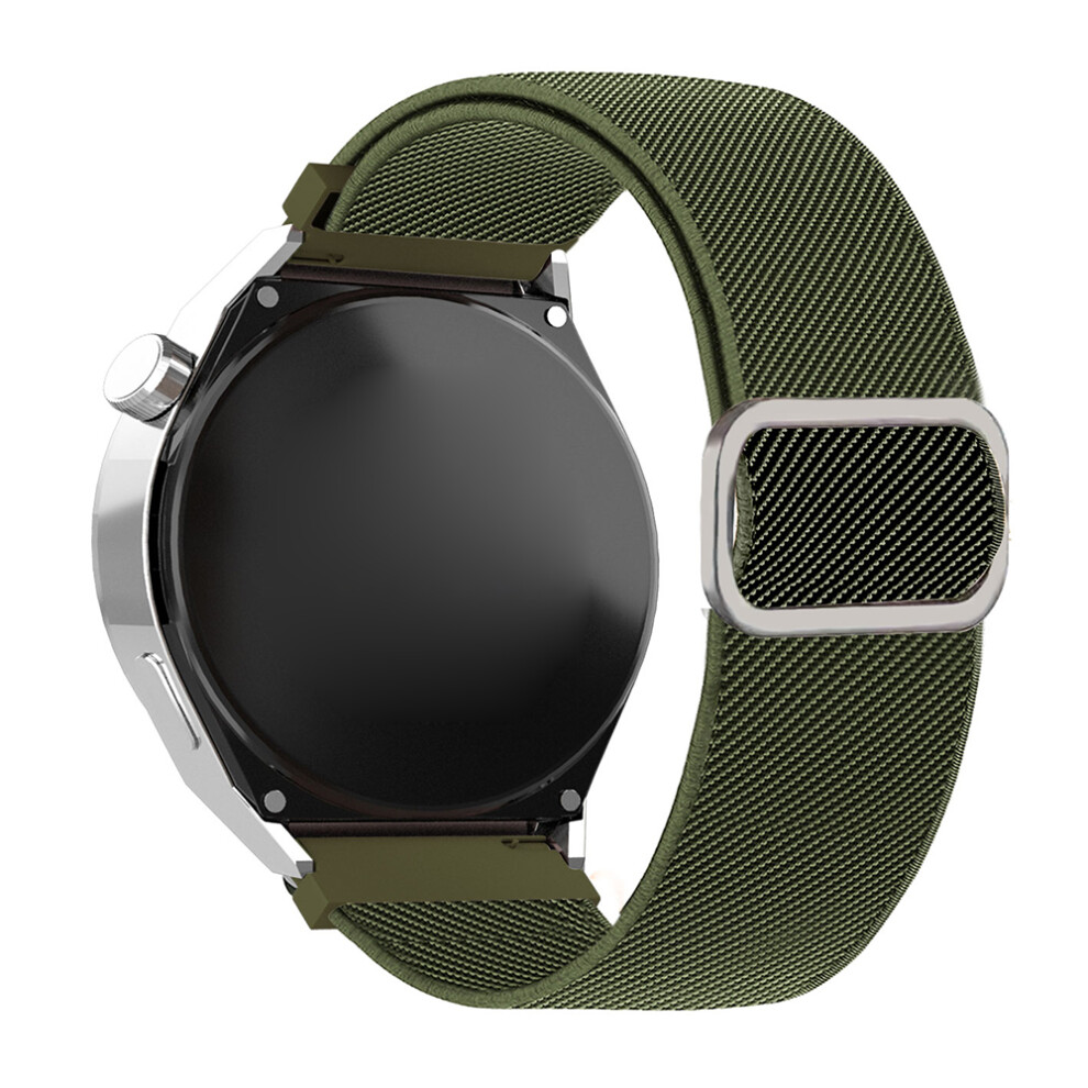 (Army ) 22Mm Textured Nylon Watch Band For Huawei Watch Gt 5 Pro / 5 / 4 46Mm / Watch 4 / Samsung Galaxy Wat Green 6914296437294