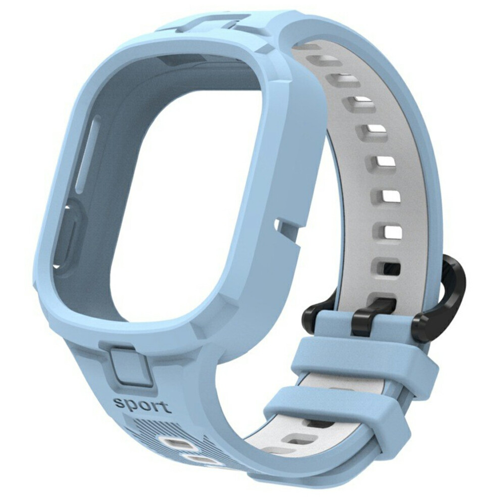 (Sky Blue White) For Honor Watch 4 Tpu Band Sport Style Watch Strap With Protective Case Blue,White 6914295545570