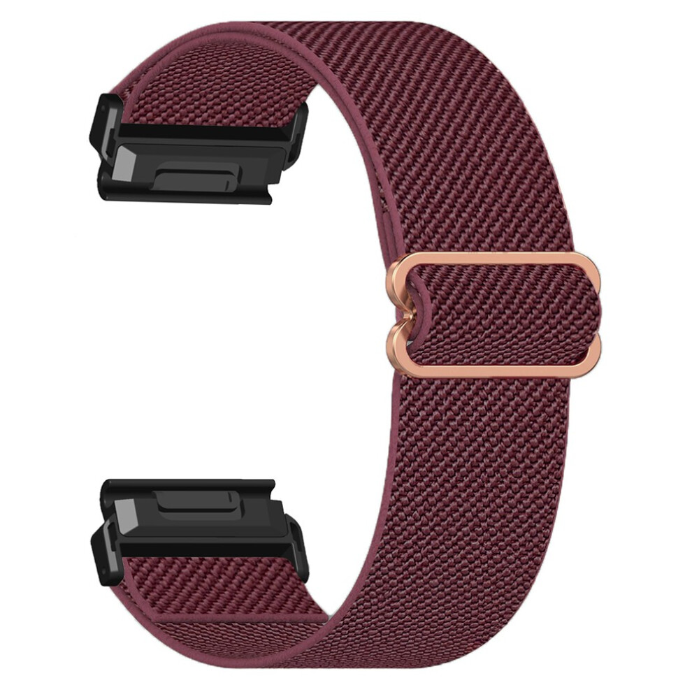 (Wine ) For Huami Amazfit T-Rex Ultra 2 26Mm Elastic Nylon Strap Butterfly Buckle Quick Release Watch Band Red 6914297268781
