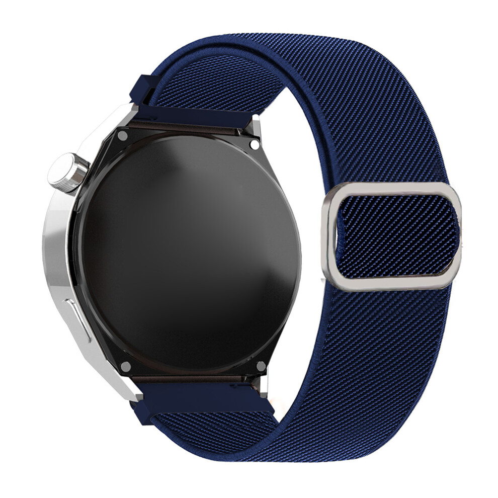 (Midnight ) 22Mm Textured Nylon Watch Band For Huawei Watch Gt 5 Pro / 5 / 4 46Mm / Watch 4 / Samsung Galaxy Watch3 45Mm / Huami Ama Blue 6914296756944