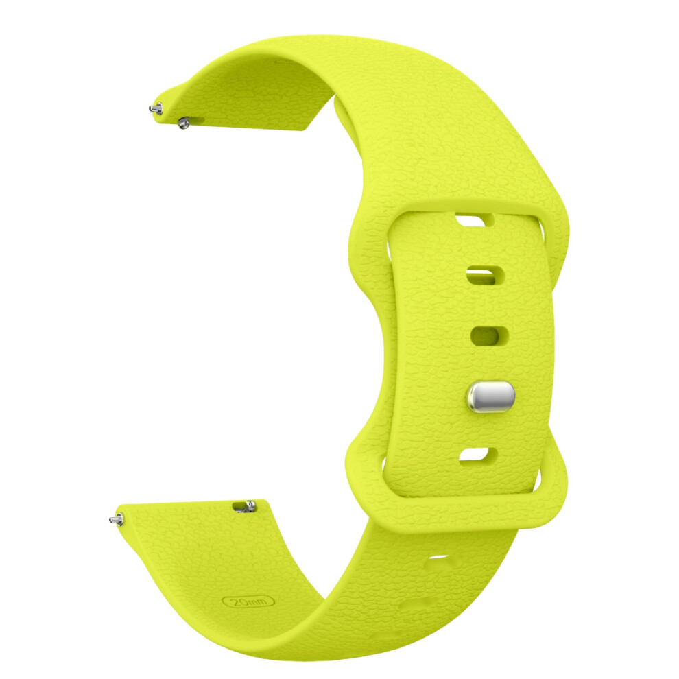 (Fluorescent ) 22Mm Silicone Watch Band For Huawei Watch Gt 6 46Mm / Gt 5 46Mm / Gt 5 Pro 46Mm Litchi Texture Strap Green 6914291060749