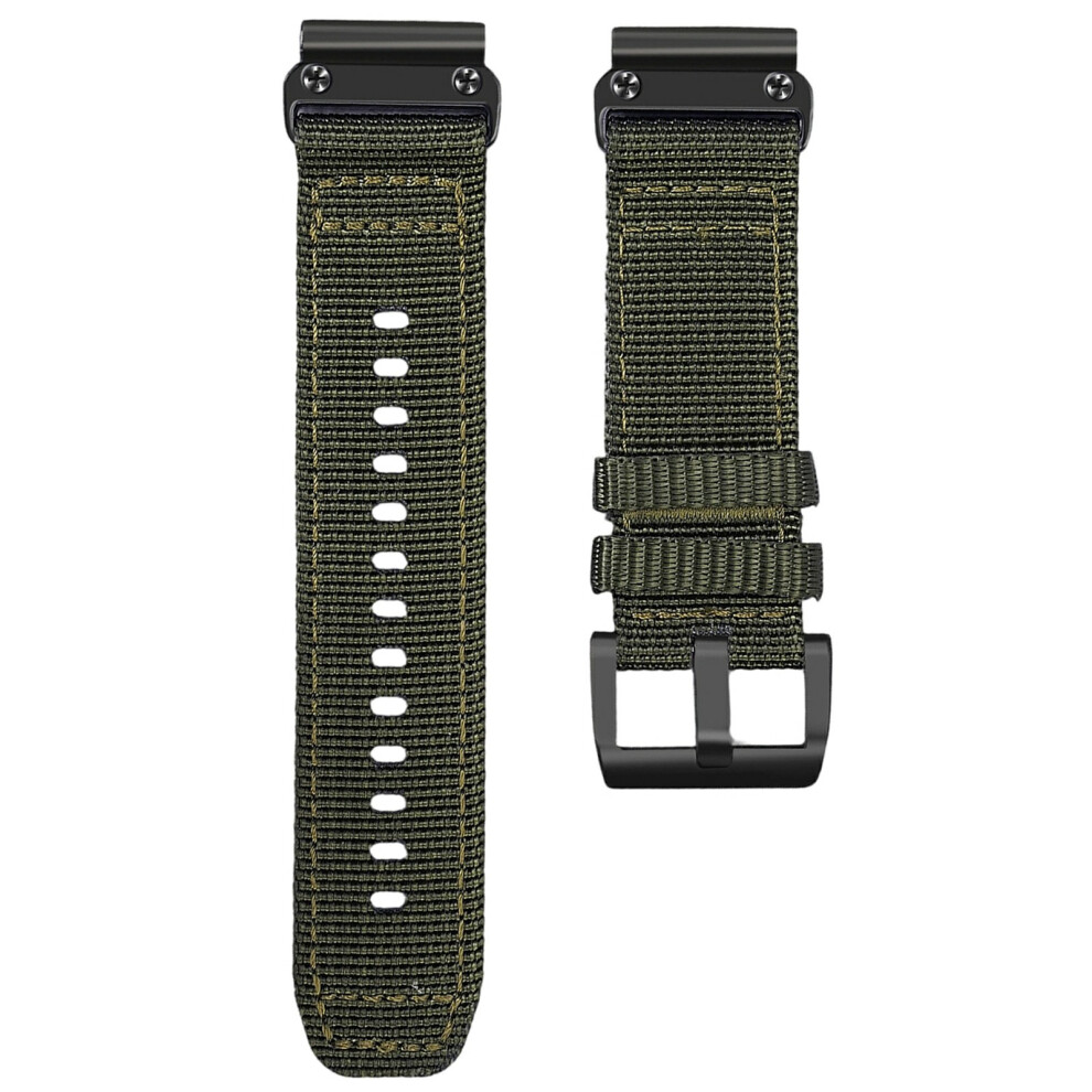 (Army ) For Huami Amazfit T-Rex Ultra 2 Canvas Watch Band Military Style Wrist Strap Green 6914292197932