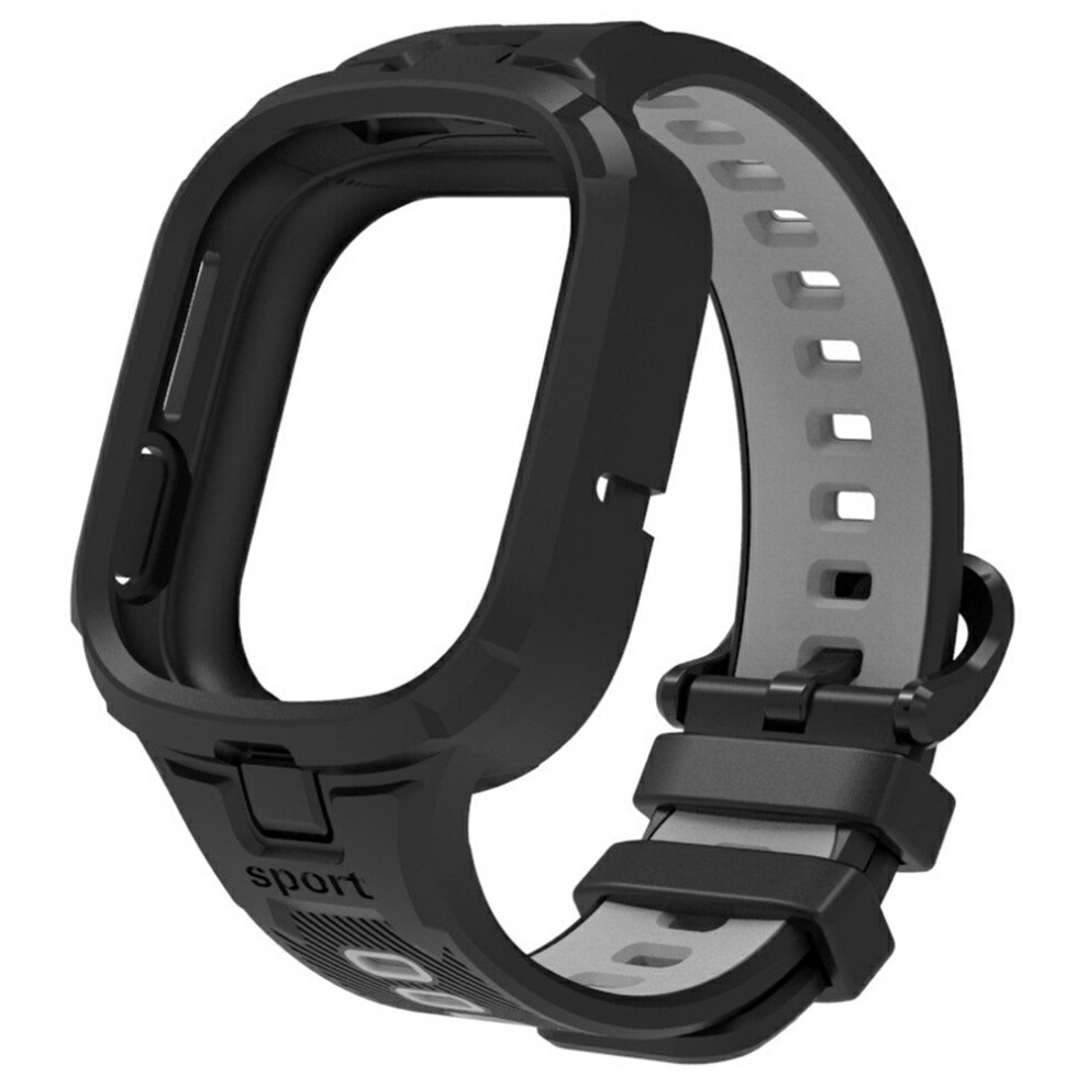(Black Grey) For Honor Watch 4 Tpu Band Sport Style Watch Strap With Protective Case Black,Grey 6914299535898