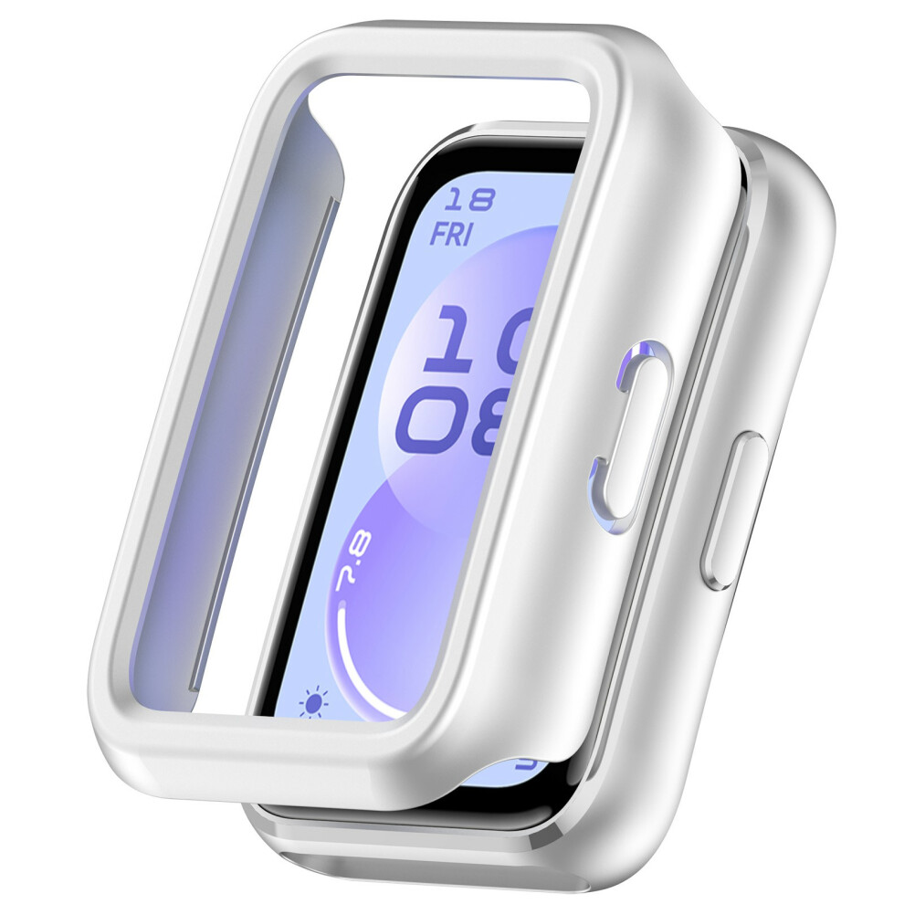(Silver) For Huawei Band 11 Case Half-Wrapped Hollow Hard Pc Watch Cover Silver 6914293450876