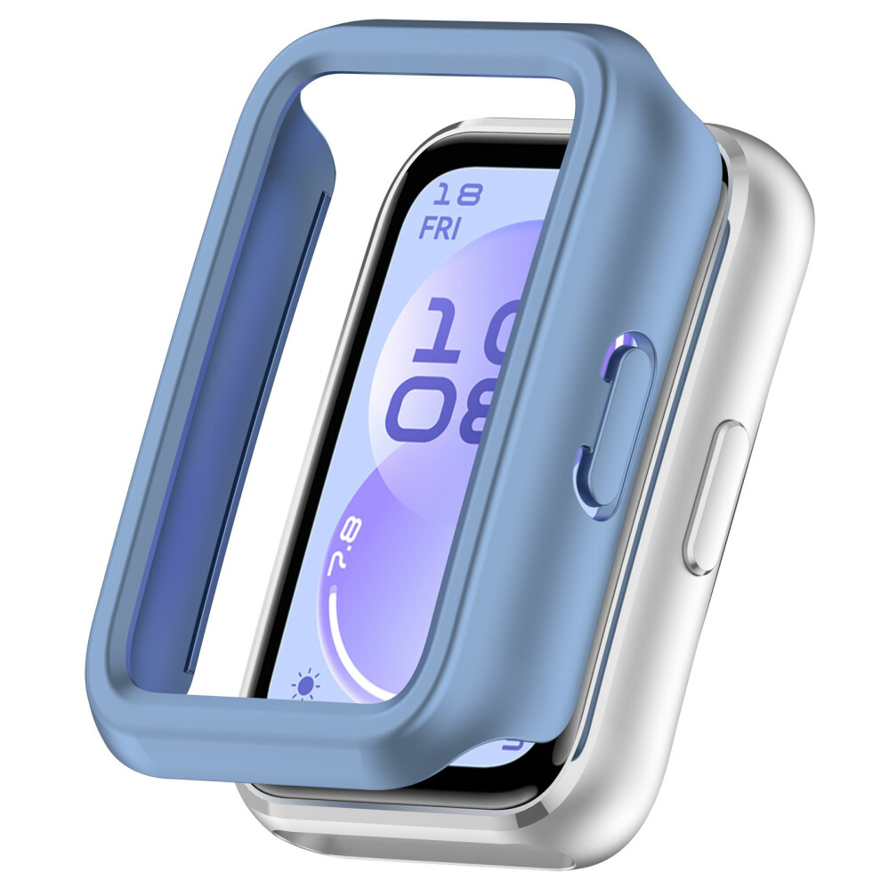 (Blue) For Huawei Band 11 Case Half-Wrapped Hollow Hard Pc Watch Cover Blue 6914291942656
