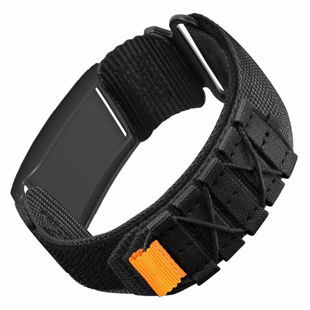 (Black) For Polar Loop Breathable Nylon Wrist Strap Magic Tape Loop Watch Band With Protective Case Black 6914299020974
