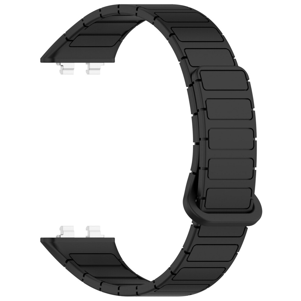 (Black) Silicone Strap With Magnetic Clasp For Huawei Band 11 / 11 Nfc / 11 Pro / 11 Pro Nfc Sports Watch Band Replacement Black 6914292067570