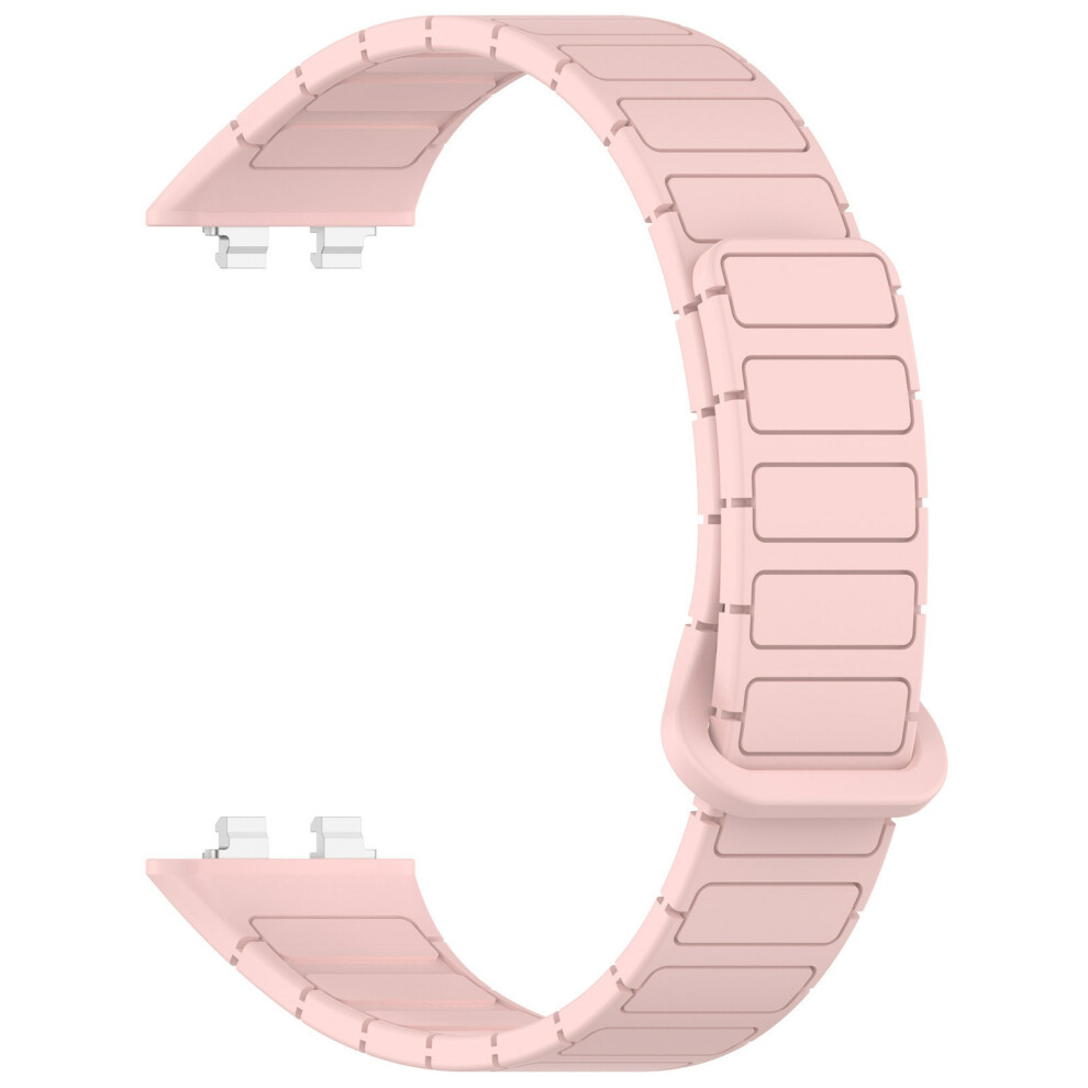 (Pink) Silicone Strap With Magnetic Clasp For Huawei Band 11 / 11 Nfc / 11 Pro / 11 Pro Nfc Sports Wa Pink 6914297356143