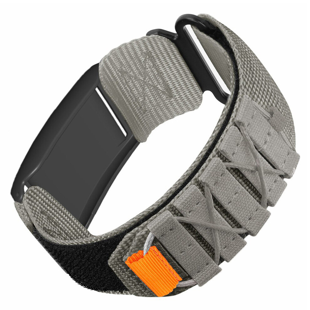 (Grey) For Polar Loop Breathable Nylon Wrist Strap Magic Tape Loop Watch Band With Protective Case Grey 6914296252453