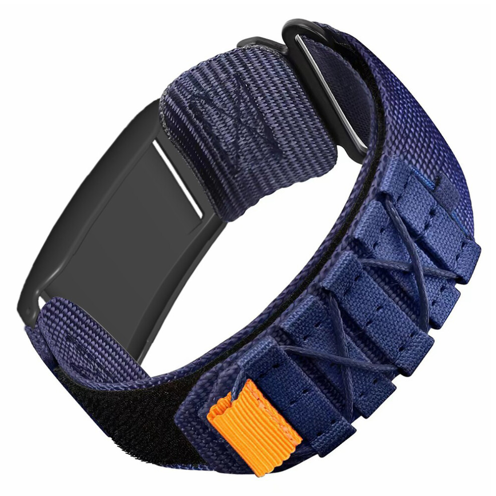 (Midnight ) For Polar Loop Breathable Nylon Wrist Strap Magic Tape Loop Watch Band With Protective Case Blue 6914290972814