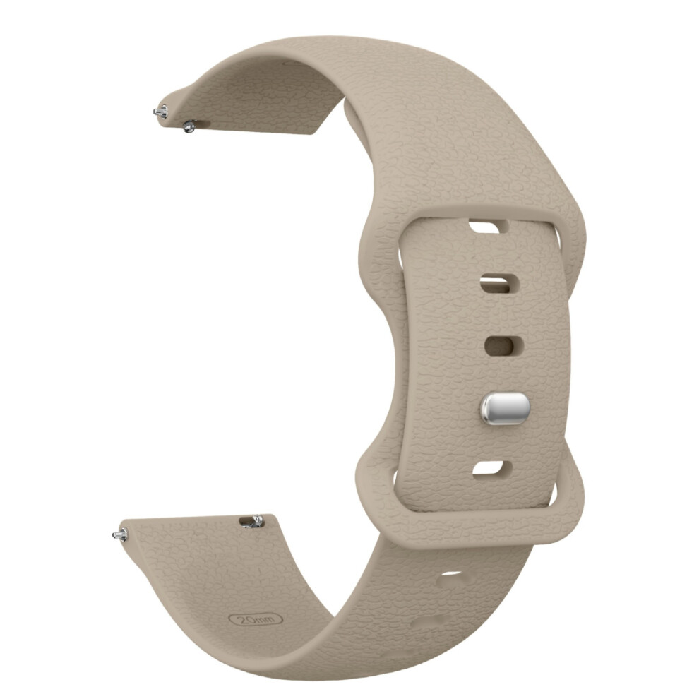(Stone Color) 22Mm Silicone Watch Band For Huawei Watch Gt 6 46Mm / Gt 5 46Mm / Gt 5 Pro 46Mm Litchi Texture Strap 6914293391599