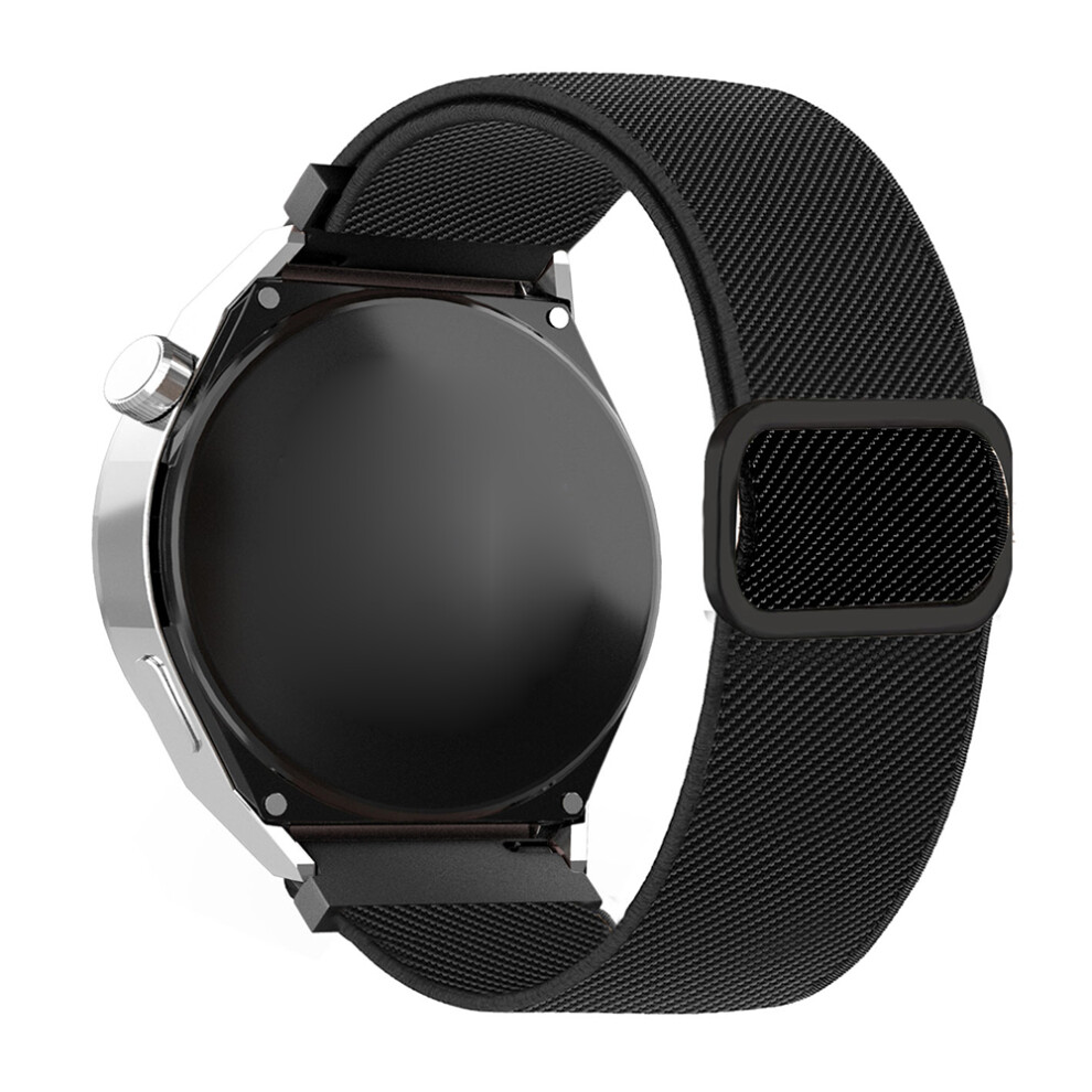 (Black) 22Mm Textured Nylon Watch Band For Huawei Watch Gt 5 Pro / 5 / 4 46Mm / Watch 4 / Samsung Galaxy Watch3 45Mm / Huami Ama Black 6914293018731
