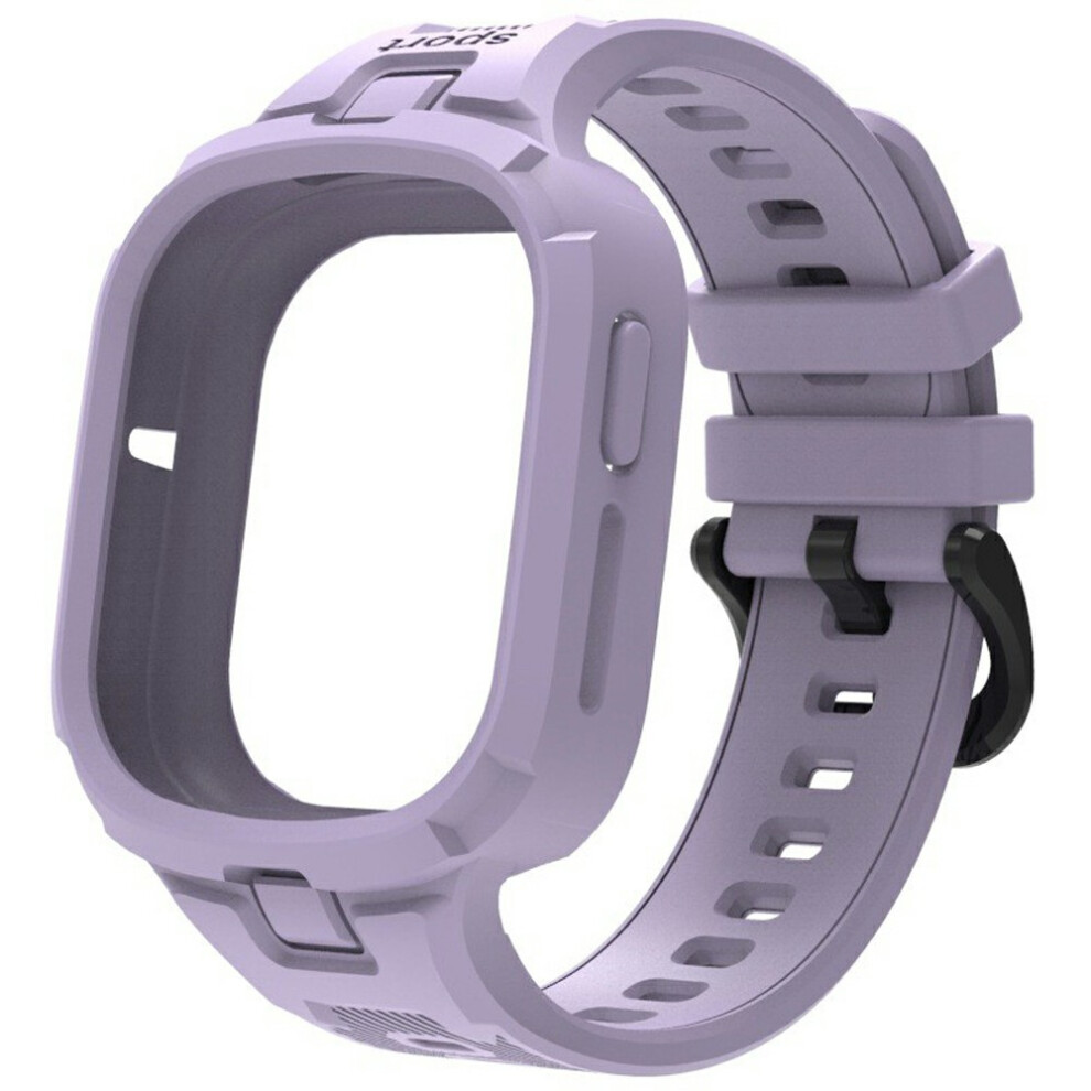(Purple) For Honor Watch 4 Tpu Band Sport Style Watch Strap With Protective Case Purple 6914292458354