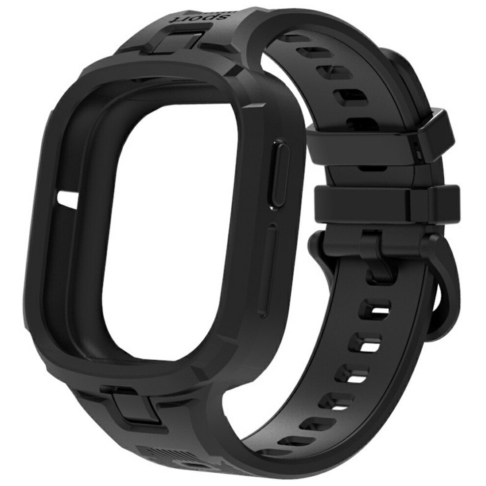 (Black) For Honor Watch 4 Tpu Band Sport Style Watch Strap With Protective Case Black 6914294296435