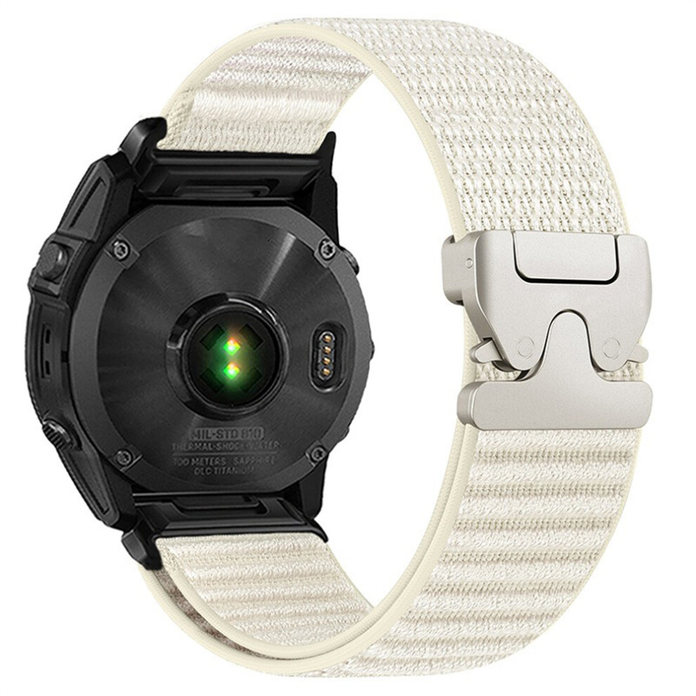 (Starlight) Nylon Watch Band For Garmin Fenix 7S Pro / 7S / 6S Pro Quickfit 20Mm Parachute Buckle Woven Wrist Strap With Stainless S 6914297077413