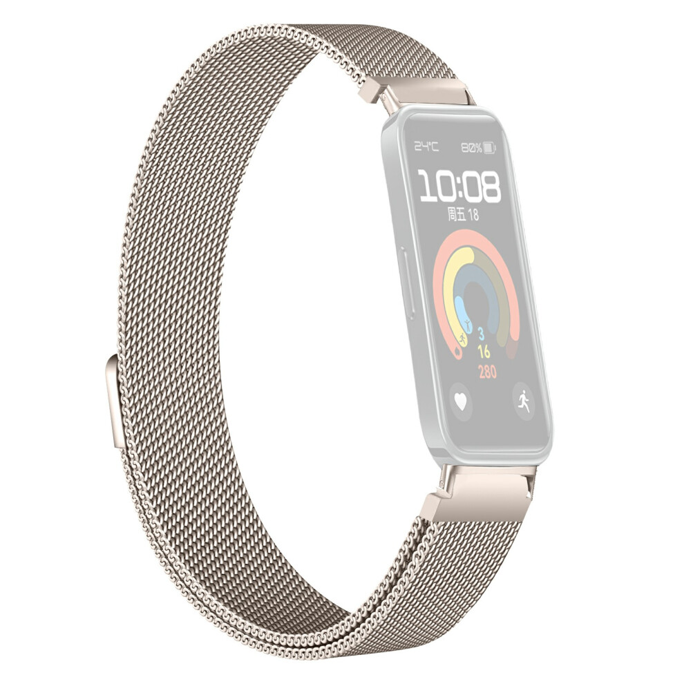 (Starlight) For Huawei Band 11 / 11 Pro Watch Band Electroplated Stainless Steel Milanese Magnetic Strap 6914290201150