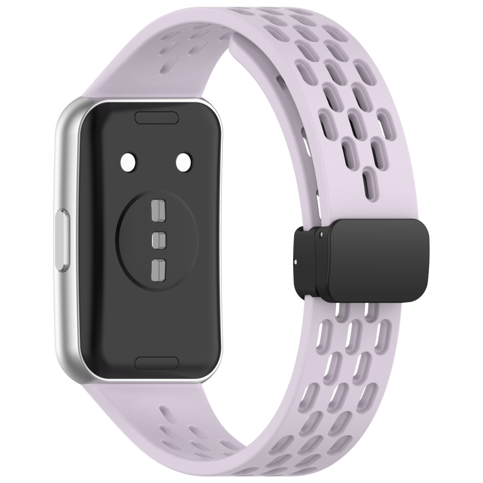 (Purple) Hollow Holes Silicone Strap For Huawei Band 11 / 11 Pro / 11 Nfc / 11 Pro Nfc Breathable Watch Band Purple 6914299133278