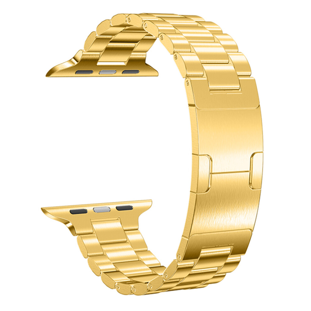 (Gold) Electroplated Stainless Steel Strap For Apple Watch Series 11 10 42Mm / 9 8 7 41Mm / Se3 Se2 Se Gold 6914292346446