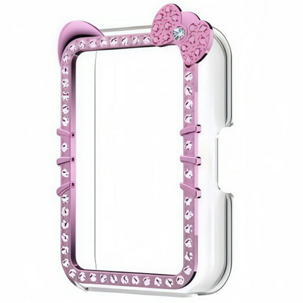 (Pink) For Huawei Band 11 Watch Case Cute Kitty Cat Rhinestone Decor Hard Pc Frame Hollow Cover Pink 6914296036374
