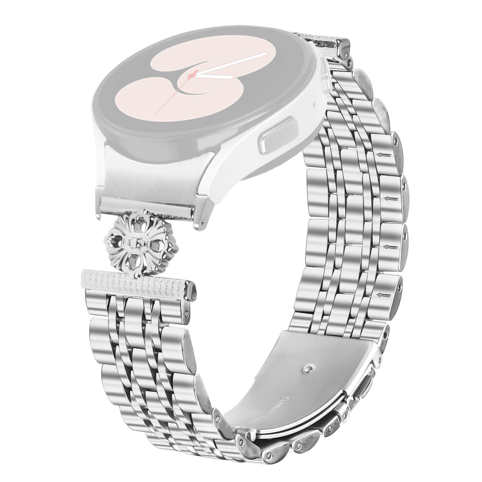 Metal With Quick Release Four Petal Connector For Samsung Galaxy Watch 5 Active / Watch 5 Pro / - Silver 6914296485097