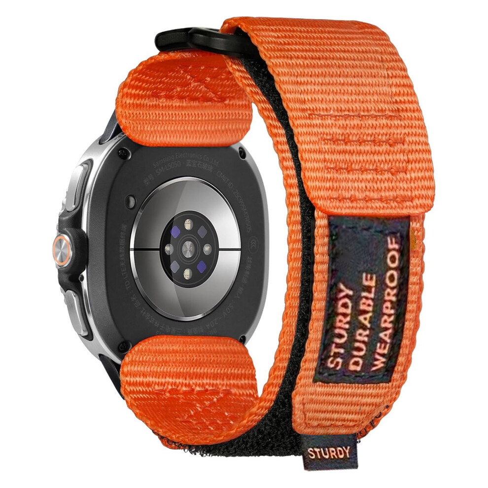(Orange) Woven Nylon Sport Band For Samsung Galaxy Watch8 Classic 46Mm / Watch8 44Mm / 40Mm Quick Release Orange 6914290922369
