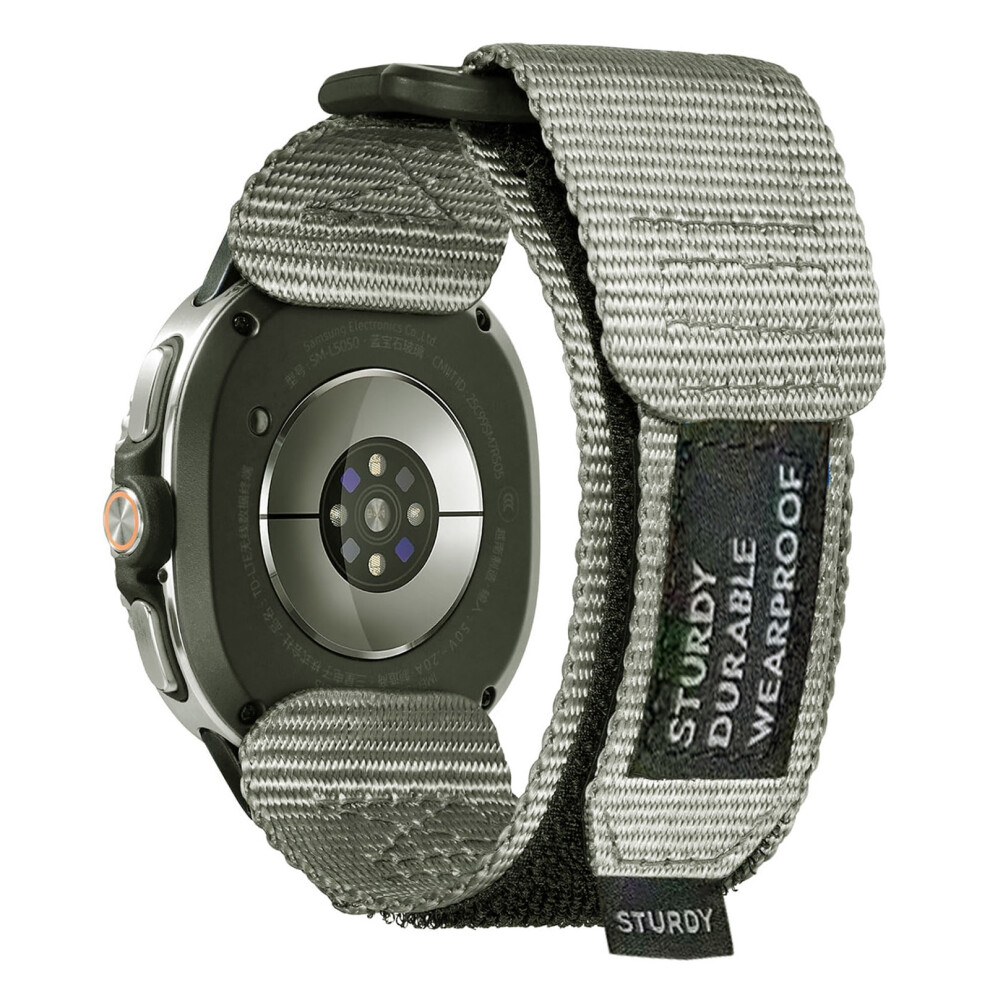 (Grey) Woven Nylon Sport Band For Samsung Galaxy Watch8 Classic 46Mm / Watch8 44Mm / 40Mm Quick Release Adjustable Strap Grey 6914295130776
