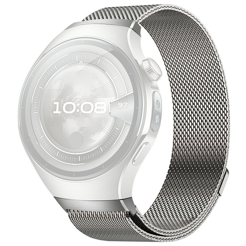 (Titanium) Magnetic Watch Band For Huawei Watch 5 46Mm Stainless Steel Milanese Loop Seamless Button Quick Release Strap 6914295833059
