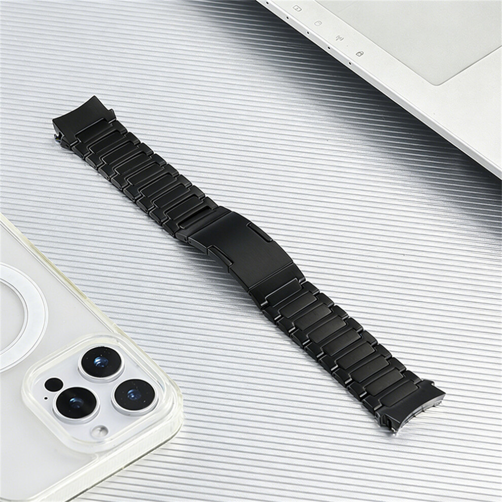 (Black) For Huawei Watch Gt 6 46Mm Watch Band Quick Release Detachable Titanium Alloy Strap With Folding Clasp Black 6914298300237