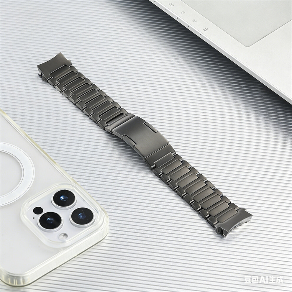 (Grey) For Huawei Watch Gt 6 46Mm Watch Band Quick Release Detachable Titanium Alloy Strap With Folding Clasp Grey 6914293148438