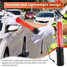 2X Verkehrsstab, 26 cm, LED-Verkehrskontrollstab mit 2 Blinkmodi, Air Marshaling-Signalstab, Chinesischer Stecker, CN-Stecker