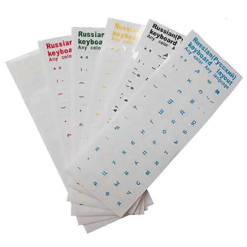 Russian Transparent Waterproof Stickers for PC Laptop Keyboard Table 2