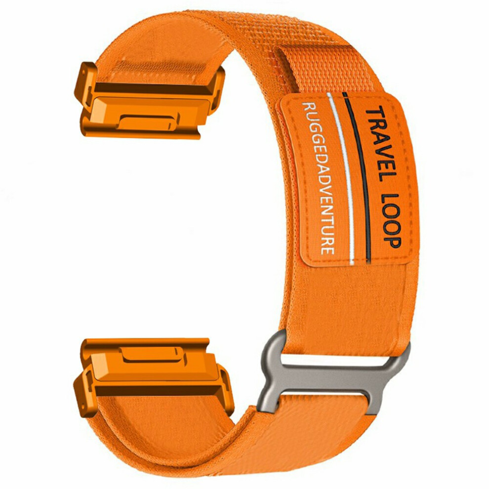 (Orange) For Huami Amazfit T-Rex Ultra 2 26Mm Nylon Strap Magic Tape Watch Band With Metal Buckle Orange 6914290939794