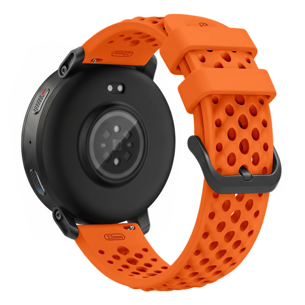 (Orange) Silicone Strap For Huami Amazfit Active Max / Huawei Watch Gt 6 46Mm / Gt 5 46Mm 22Mm Holes Design B Orange 6914290168859