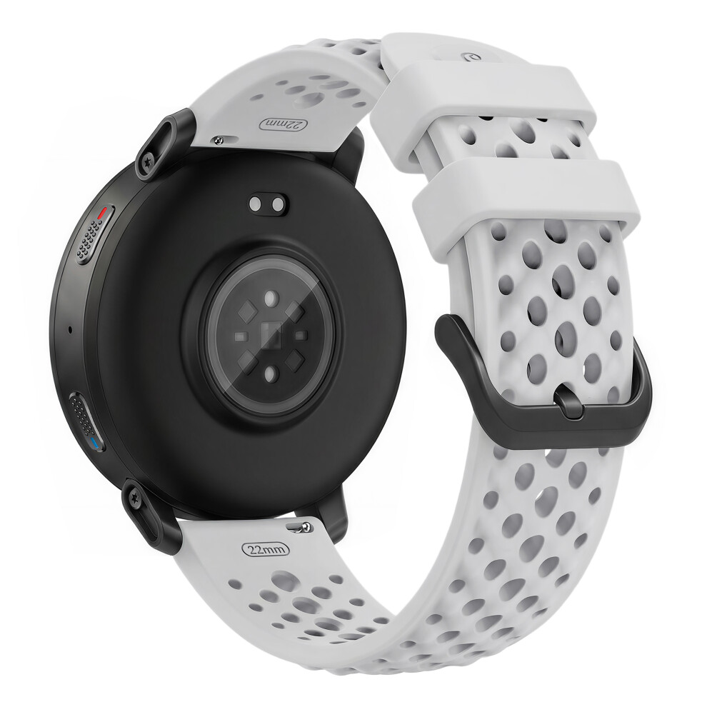 (Grey) Silicone Strap For Huami Amazfit Active Max / Huawei Watch Gt 6 46Mm / Gt 5 46Mm 22Mm Holes Design B Grey 6914293160751