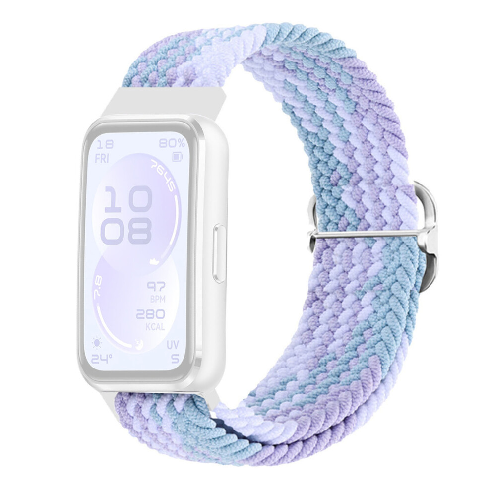 (Violet) Nylon Strap For Huawei Band 11 Pro Nfc / 11 Nfc / 11 Pro / 11 Woven Sport Band With Adjustable Buckle 6914299997559