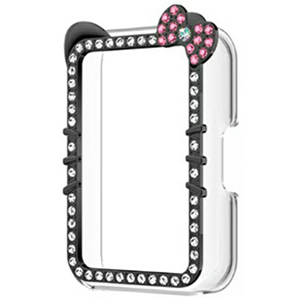 (Black) For Huawei Band 11 Watch Case Cute Kitty Cat Rhinestone Decor Hard Pc Frame Hollow Cover Black 6914296478600