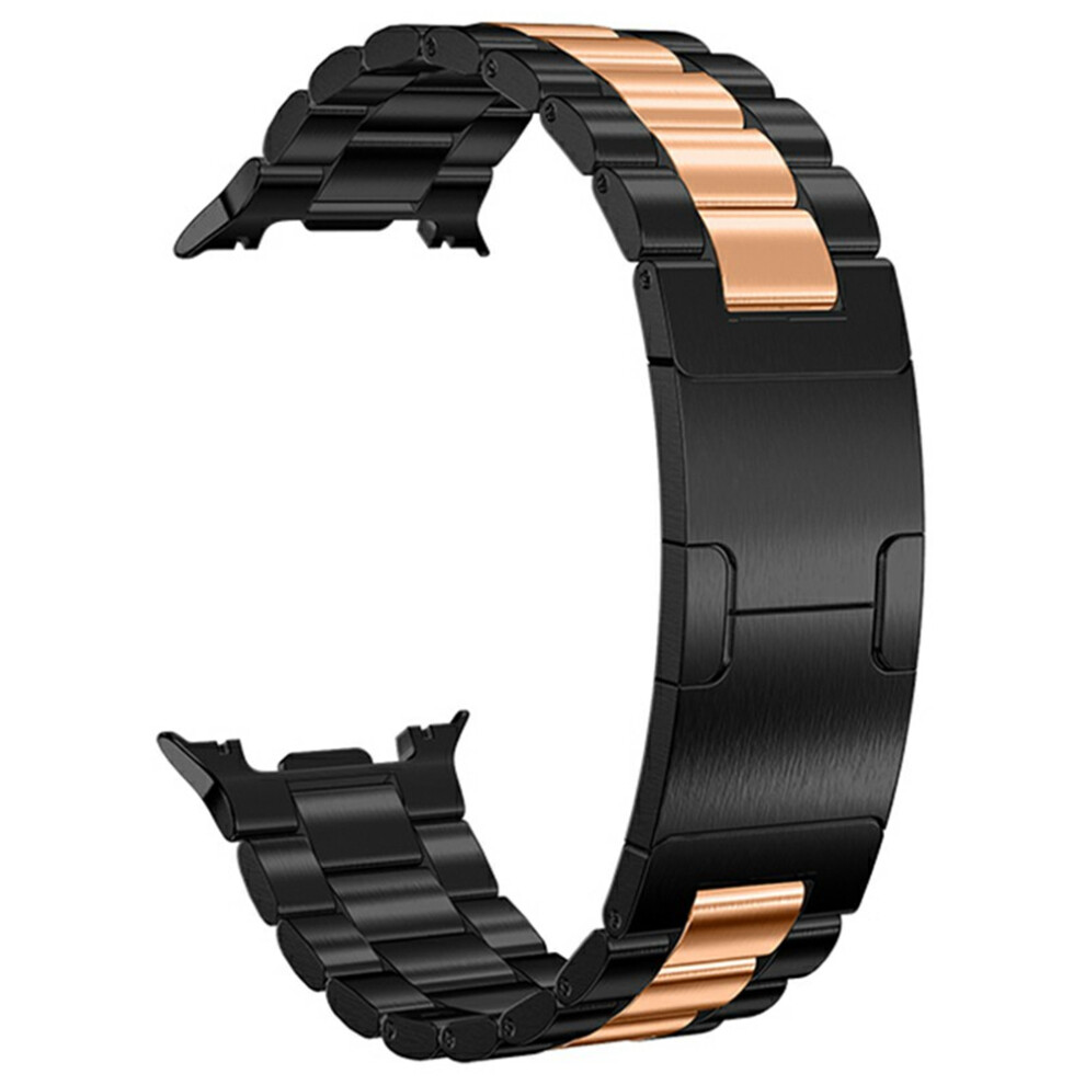 (Black Rose Gold) Electroplated Stainless Steel Strap For Samsung Galaxy Watch8 44Mm / 40Mm / Watch8 Classic 46Mm Black,Gold 6914295959926