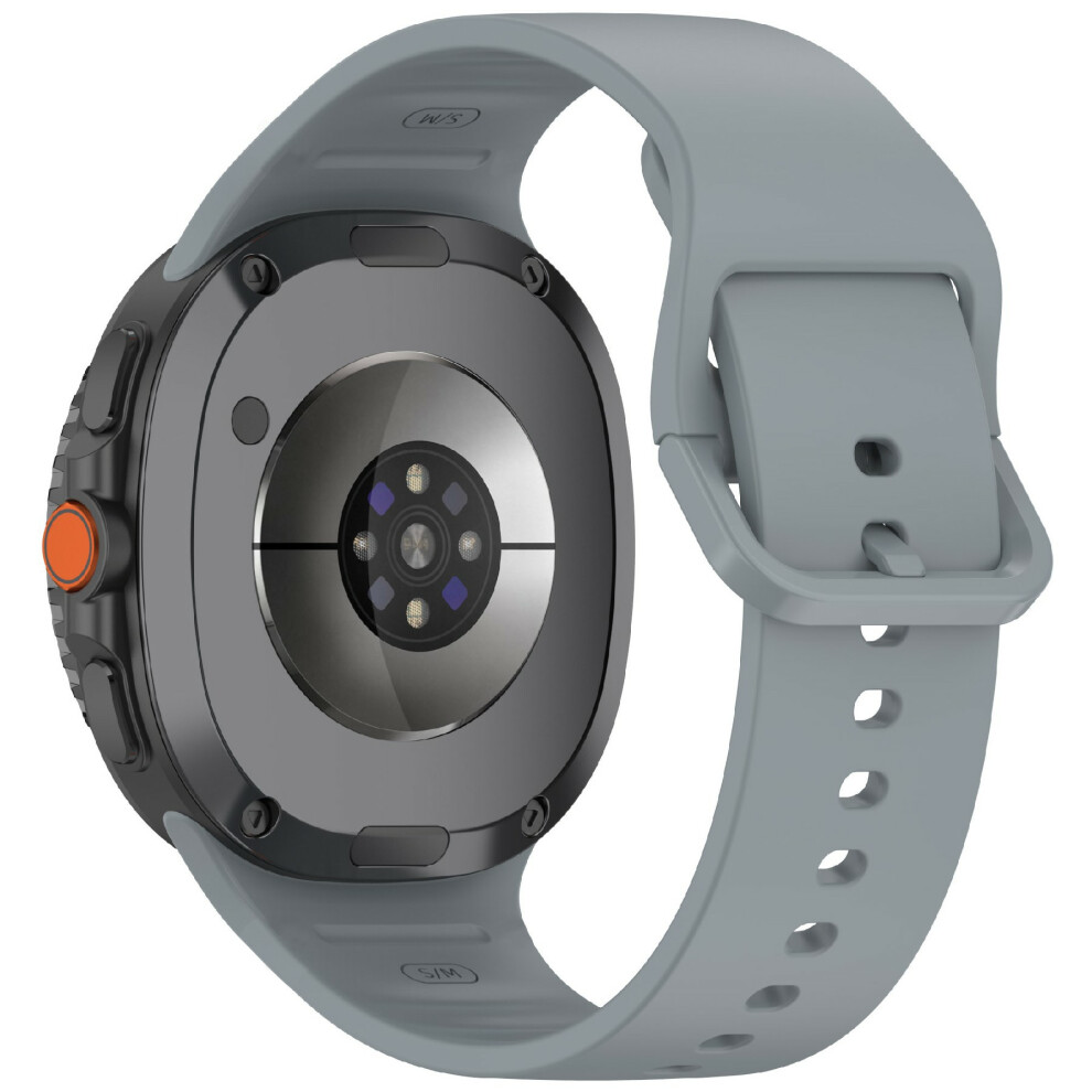 (Grey) Glossy Silicone Strap For Samsung Galaxy Watch8 44Mm / 40Mm / Watch8 Classic 46Mm Sports Watch Band Grey 6914292293399