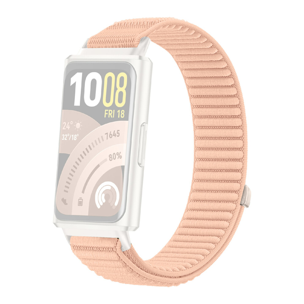 (Pink) Woven Nylon Strap For Huawei Band 11 Pro / 11 Magic Tape Watch Band Replacement Wristband Pink 6914297638492