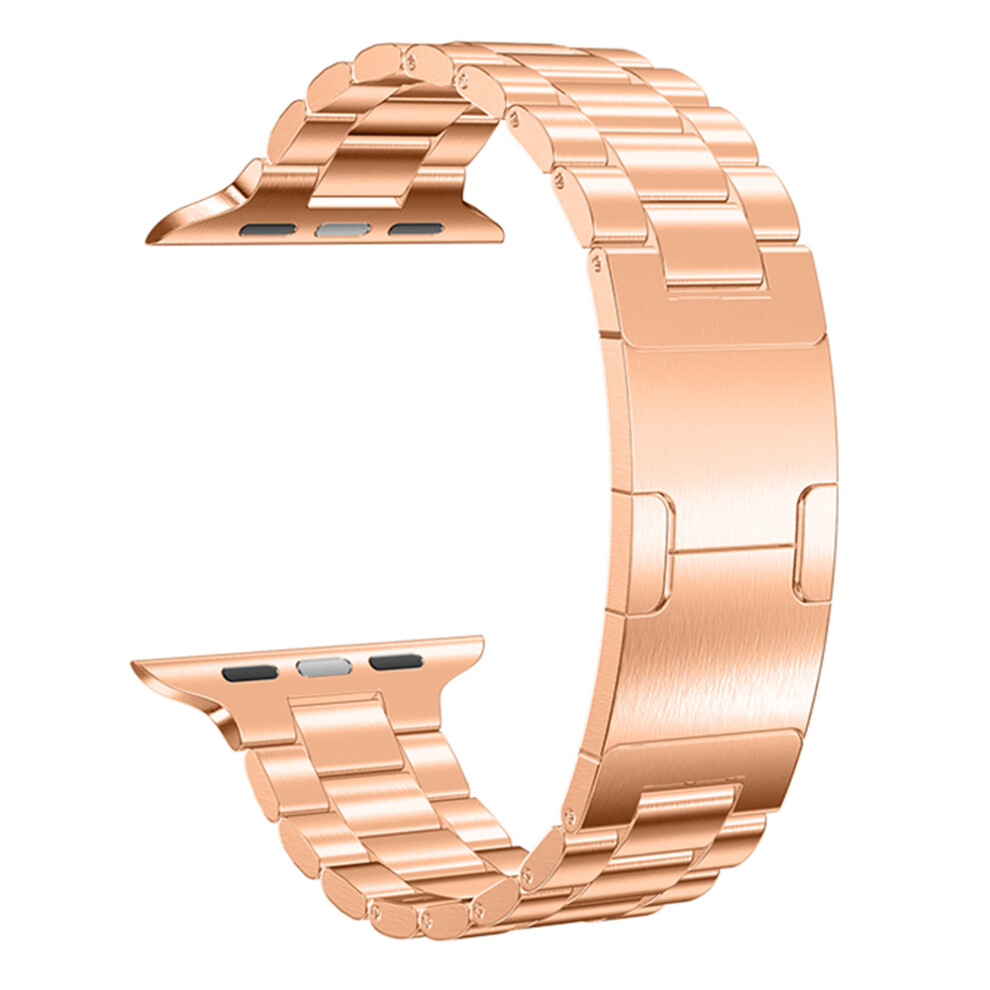 (Rose ) Electroplated Stainless Steel Strap For Apple Watch Series 11 10 42Mm / 9 8 7 41Mm / Se3 Se2 Se Gold 6914297737041