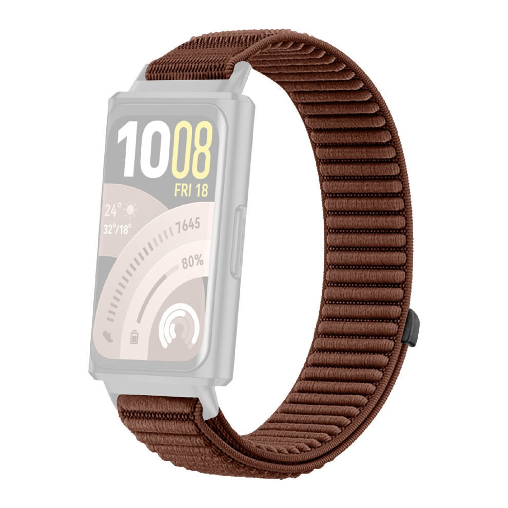 (Coffee) Woven Nylon Strap For Huawei Band 11 Pro / 11 Magic Tape Watch Band Replacement Wristband 6914290736454