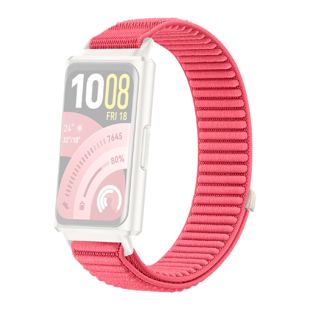 (Red) Woven Nylon Strap For Huawei Band 11 Pro / 11 Magic Tape Watch Band Replacement Wristband Red 6914297148403