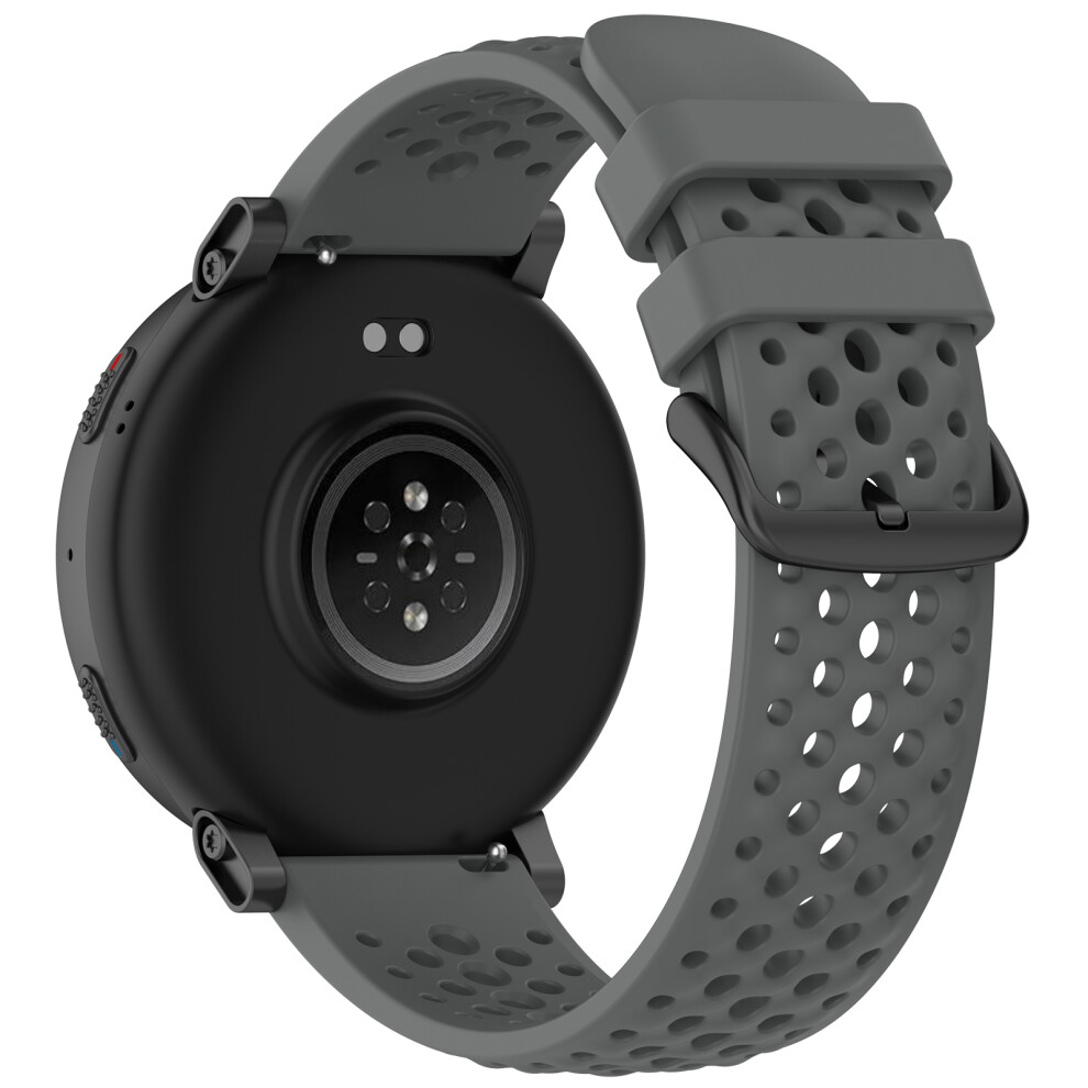 (Grey) For Huami Amazfit Active Max Silicone Watch Strap Holes Design Breathable Sport Band Grey 6914291540418