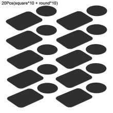 Car Magnetic Holder 20Pcs Self-Adhesive Metal Plate Round & Rectangle