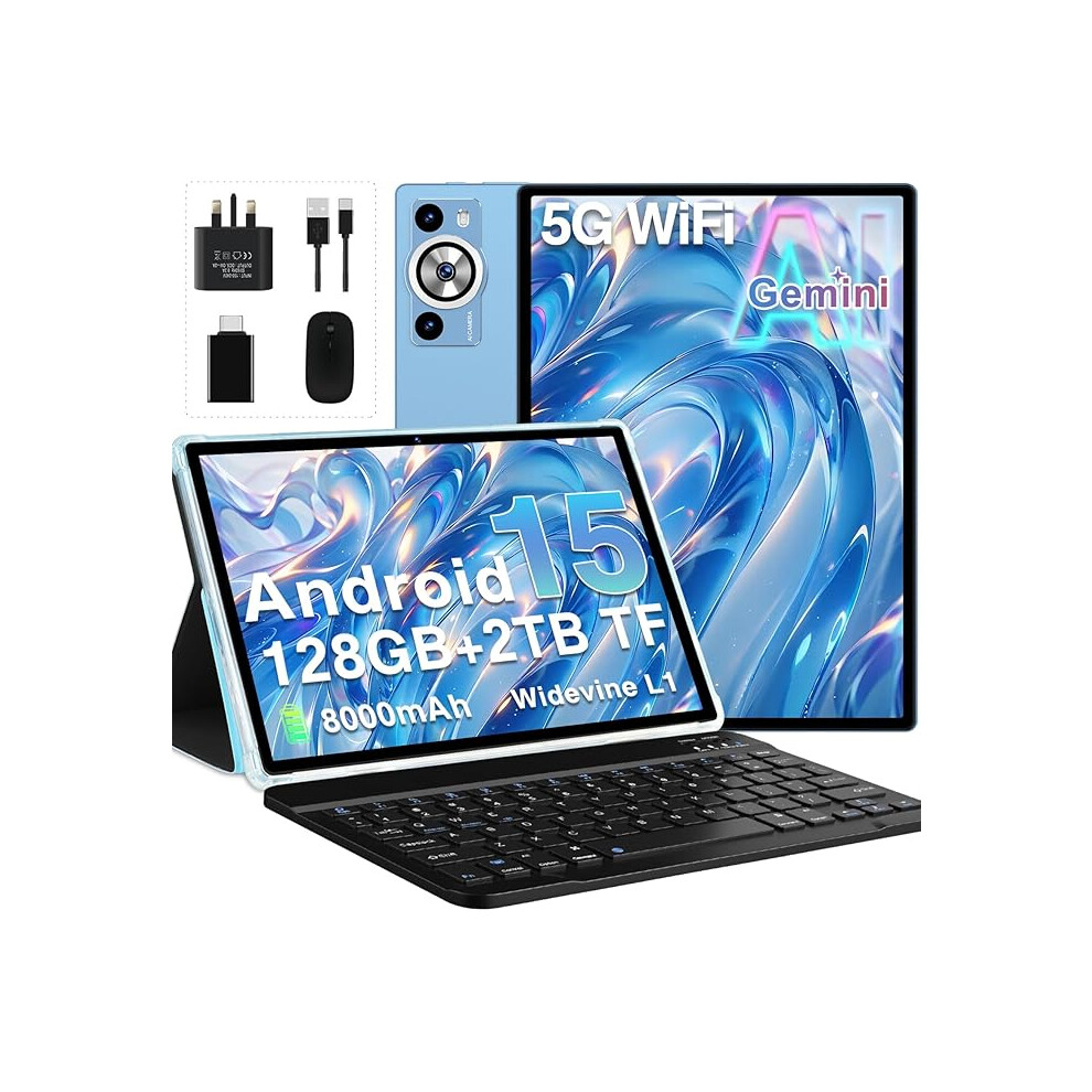 2026 Tablet 10 Inch Android 15 With Gemini Ai, 30Gb Ram+128Gb Rom(Tf 2Tb), Gms, 8000Mah, Face Id, Octa Core 001265476586